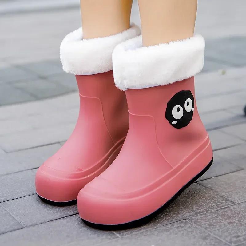 Fashion New Toddler Kids Rain Boots Children Cartoon Rain Boot Cartoon Cute Shoes for Boys Girls Waterproof EVA Non Slip Short Boots