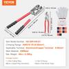 Battery Cable Lug Crimping Tool, 10-1/0AWG with Cable Cutter and 95PCS Copper Ring Terminals, 6 Wire Sizes Crimping Die and 100pcs Heat Shrink Tubes,