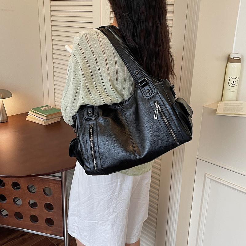 Women's PU Tote Bag Large Capacity Crossbody Bag Shoulder Bag
