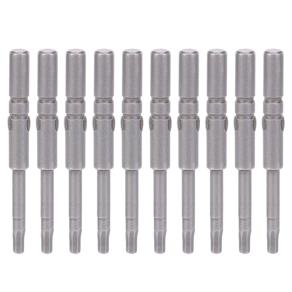 10Pcs Screwdriver Bits Hex Socket Strong Magnetic Tip S2 Alloy Steel Electrician Tool