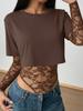 Dames Cropped Top met Korte Mouwen Meerdere Kleuren