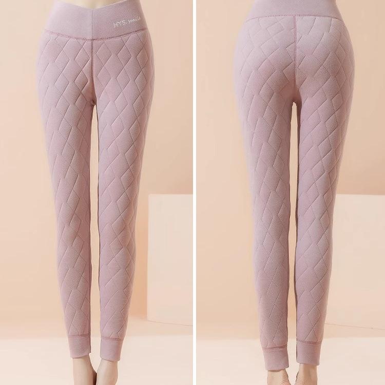 Women's High Waist Wool Warm Fleece-Lined Leggings - Thick Extra Warm Pants for Autumn and Winter
