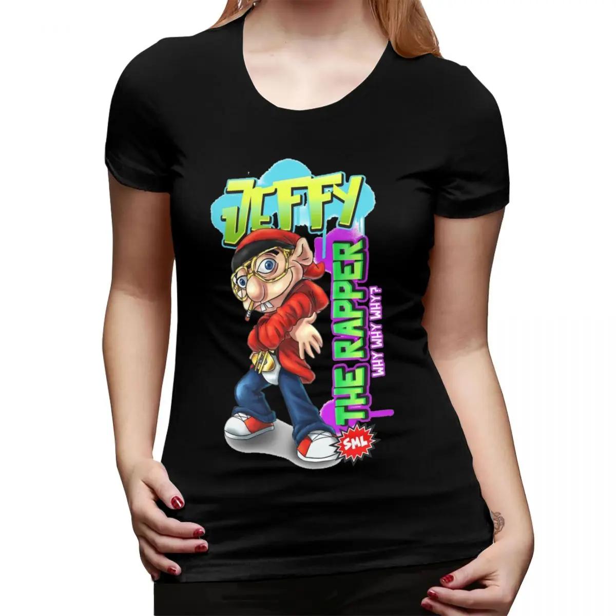 

Jeffy The Rapper SML Character TShirt for Women Round Neck Streetwear T Shirts Womens Tees Short Summer Clothes Tops 4XL