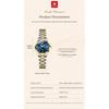 OLEVS Ladies Automatic Watch L9956 Two-tone Band Blue Dial Gold Luxury Diamond Waterproof Luminescent Date Elegant