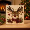Regali di Natale pensati per gli appassionati Kit Artistico Pittura su Tela con Perle Finte Fai da Te, Kit per Artigianato con Perline Divertimento in Famiglia Adulti, Principianti, Babbo Natale Carino