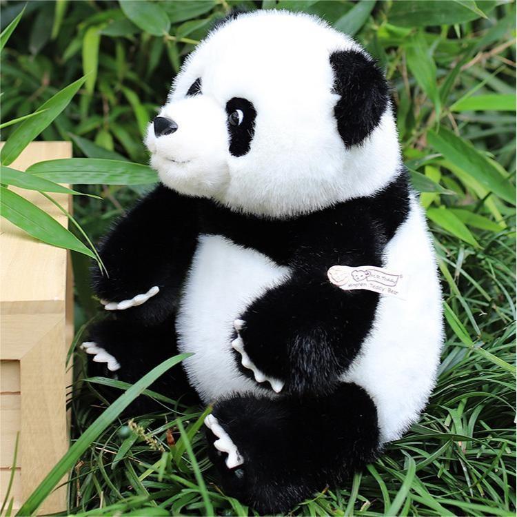 Lovable 35cm Panda Plush Toy Soft And Cuddly Black And White Animal Stuffed