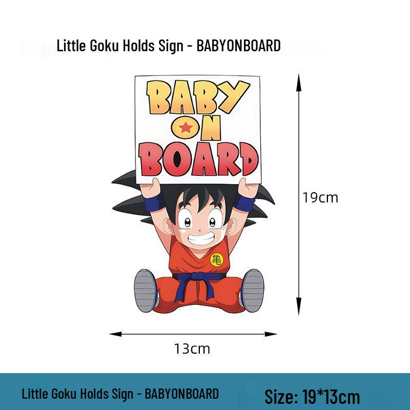 Creative Baby on Board Car Sticker - Dragon Ball's Little Goku