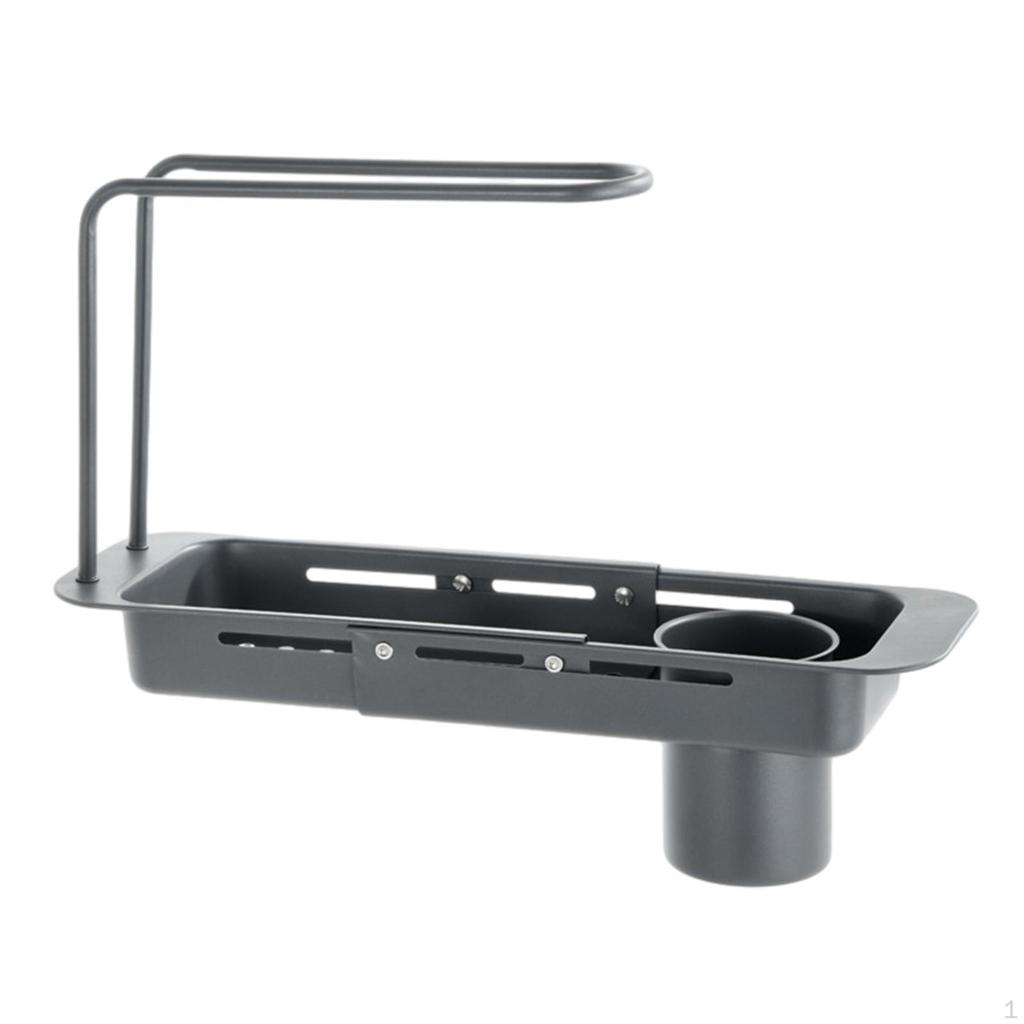 Faucet Drain Rack Sponge Organizer Storage Shelf Stainless Steel Drying Kitchen Accessories