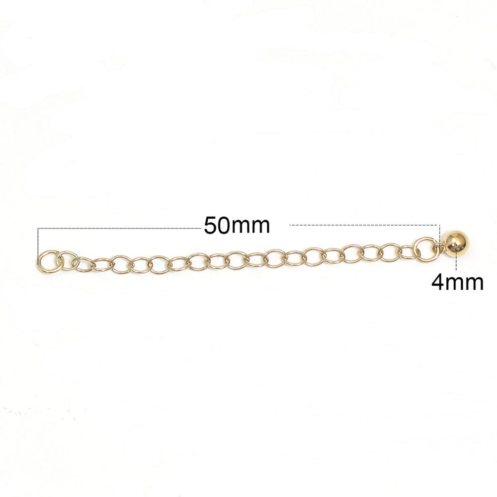 Beadsnice Gold Filled Extension Chain for Diy Jewelry Accessories Handmade Connector Chain ID39983
