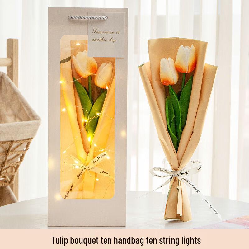 Oujiewang Artificial Tulip Bouquet Gift Set