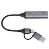 Video Capture Card 4K HD to USB C and A Low Latency USB 3.0 Sound Video Capture Card for Streaming Conference Teaching