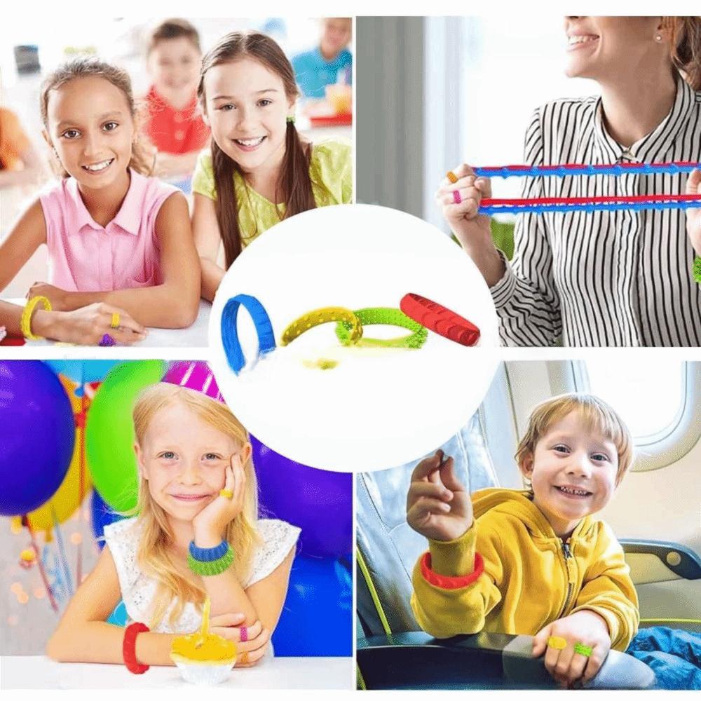 Multi-Texture Sensory Hand Ring Toys Flexible Design Silent Decompressors Bracelet  Kids Play