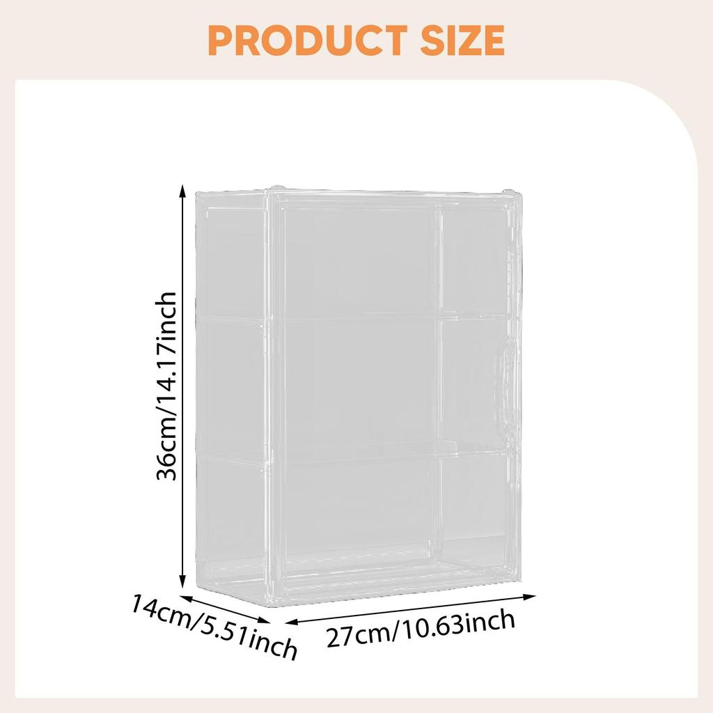 Action Figure Display Case Protective Gift Countertop Clear Cabinet Showcase Desktop Organizer for Store Toys Makeup Exhibition