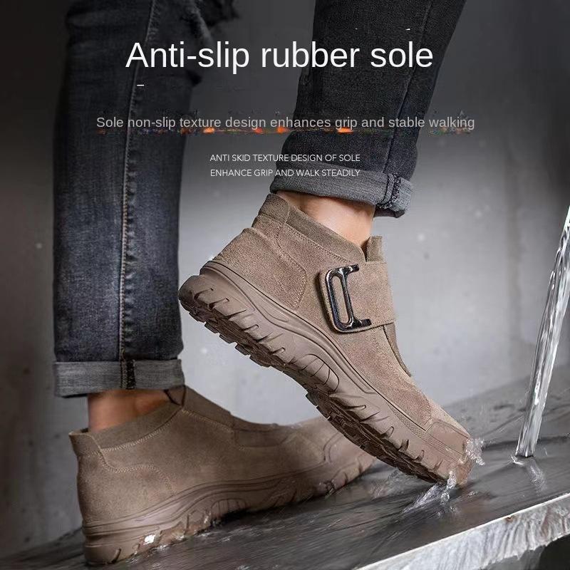 

Обувь для страхования труда, мужская, антипирсинг, специальная обувь для сварщиков, противоожоговая, с мягкой подошвой, устойчивая к высоким температурам, стальная обувь 46