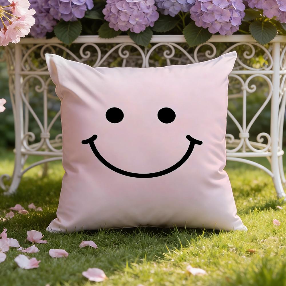 Style cute expression Cushion Cover Home  Car DualScene Pillow Cover Reversible for Premium Comfort