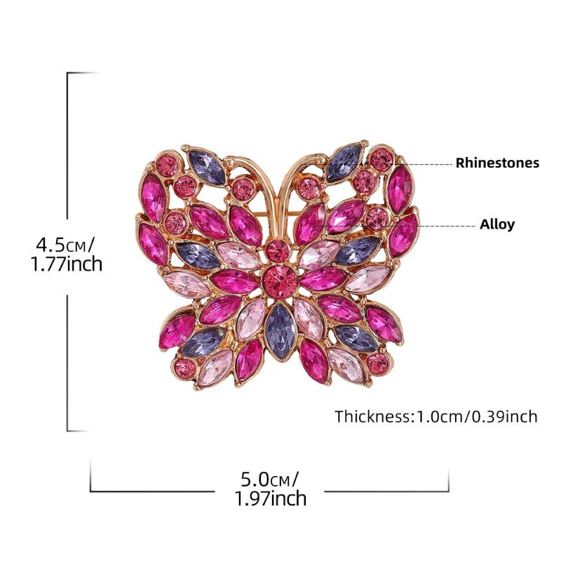 Butterfly Brooch Pin Luxury Women Party Accessories for Wedding Attire Elegant Jewelry Holiday Gift