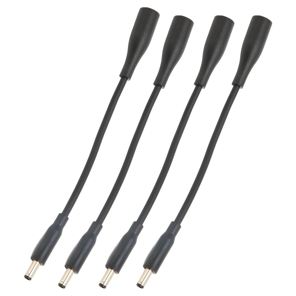 4pcs DC 7.4x5.0mm To 4.5x3.0mm Adapter Cable Plug and Play Portable Tip Adapter Converter Cable for Dell Laptop
