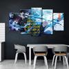 5 Panels Canvas Wall Art Poster Painting Tomioka Giyuu Demon Slayer Kimetsu No Yaiba Living Room Picture Print Home Decor Mural