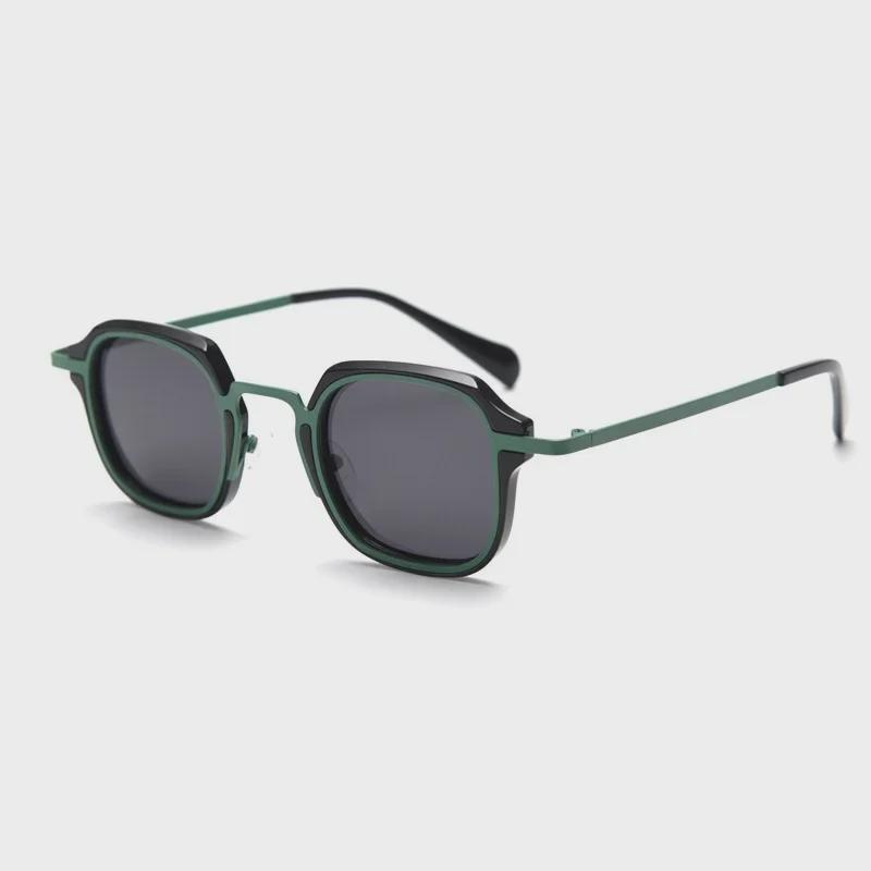 Handmade Retro Polarized Square Sunglasses - Trendy Unisex Punk Style