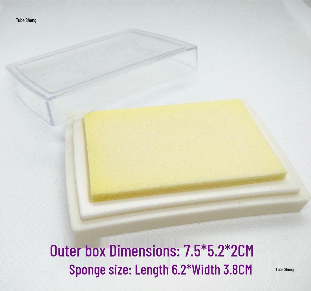 DIY Blank Ink Pad for Stamps with Sponge Core & Rubber Surface