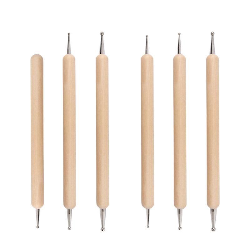 Beginner Pottery Tools & Wood Impression Pen Set for Clay Sculpture and Polymer Clay.