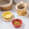 Ceramic Cat Ceramic Bowl Anti Overturning Cat Food Bowl Puppy Feeder  For Kitten/Puppy