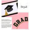Graduation Hairband And Sash Set With Foil Lettering For Commencement Ceremony Celebration Party Photography Props