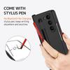 NINKI Compatible Samsung Galaxy Z Fold 6 Case With S Pen Holder & Slim Red S Pen, Magnetic Hinge Screen Protector, 5G Phone Case Black
