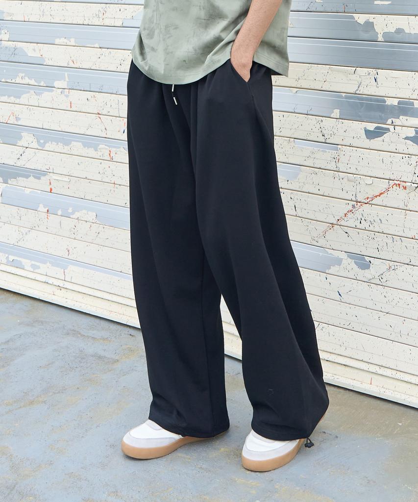 CREAM SODA LAB Air Banding Wide String Pants Black