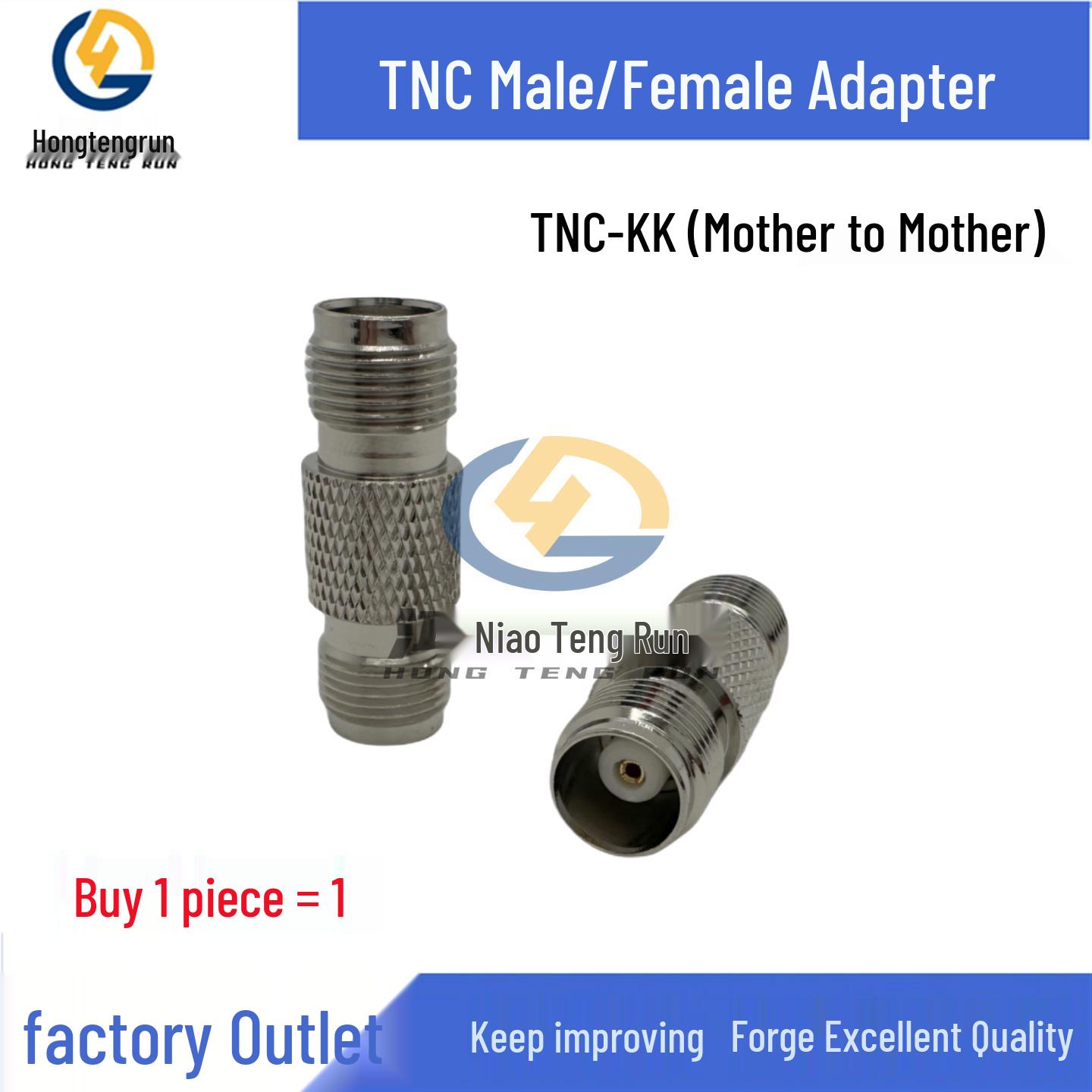 TNC to BNC RF Adapter - Male/Female Connector (TNC-JK to BNC-JK Q9)