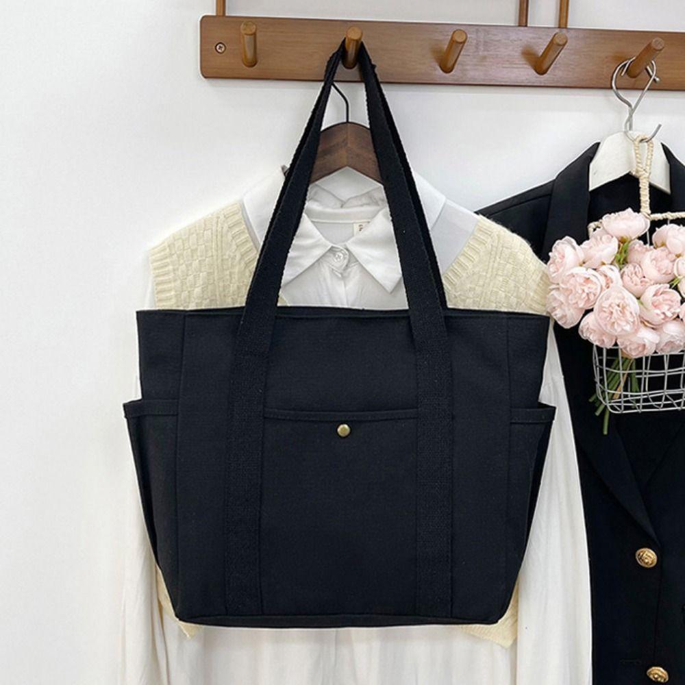 Portable Mommy Handbag Casual Cloth Shoulder Bag Simple Canvas Tote Bag  Travel