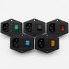 5pcs  Brass Part  with 10A Fuse  Power Socket with Rocker Switch Ac Socket 3 Terminal Power Socket with Fuse Holder Connector