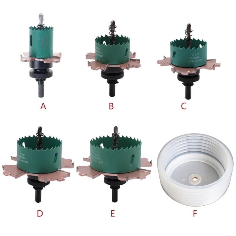 Broca Serra Copo para Downlight Broca Cortadora de Buracos Conjunto para Furar Buracos em Placa de Gesso