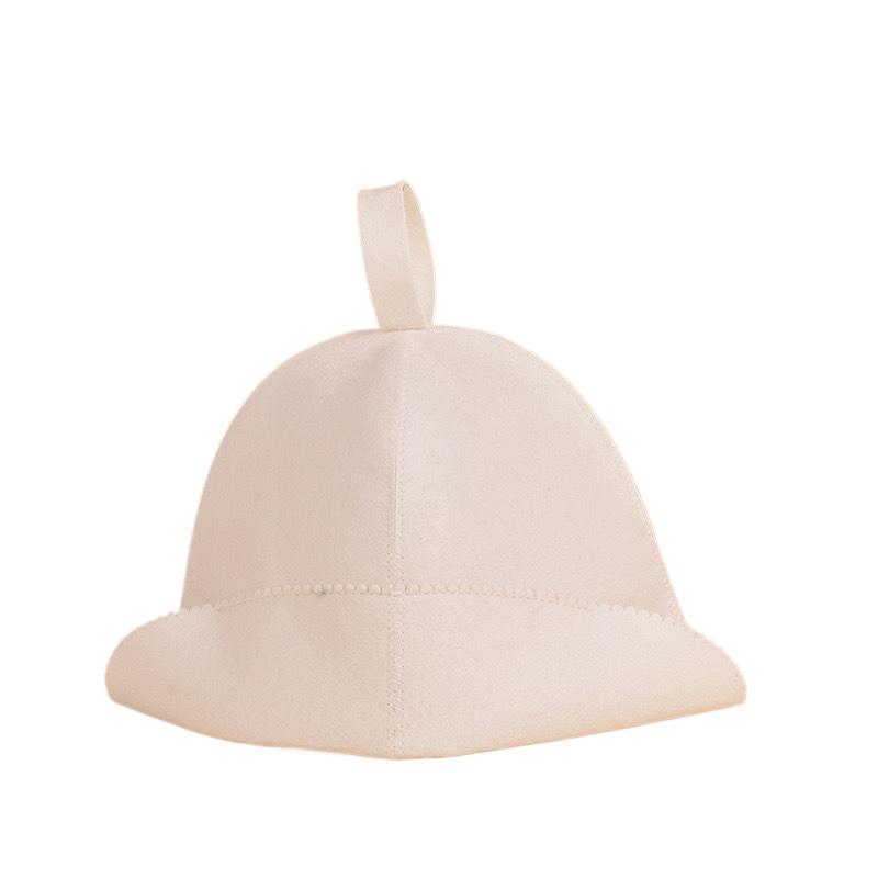 

1 шт. Шапка для сауны, термостойкий головной убор, стиль, шерстяной войлок, шапочка для душа для мужчин и женщин, аксессуары для душа и купания белый