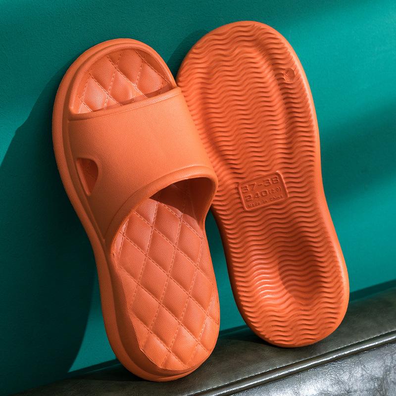 

Модные новые стильные сандалии для пар, нескользящие, на толстой подошве, для дома и улицы, мужские шлепанцы, домашняя обувь, женские, супер мягкие тапочки для ванной 44-45 оранжевый