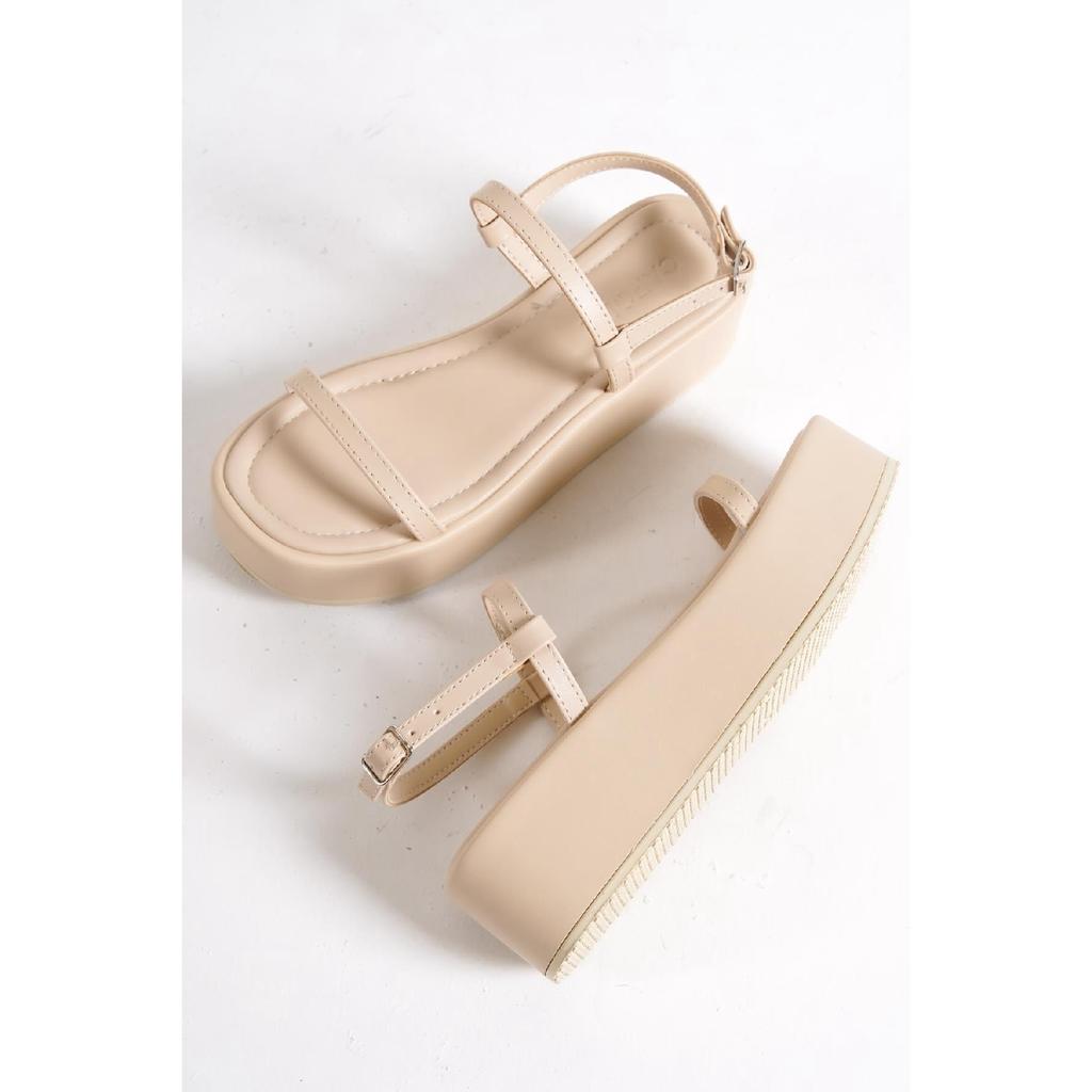 Buy Capone Fine Double Band Filled Heels Flatform Sandals at