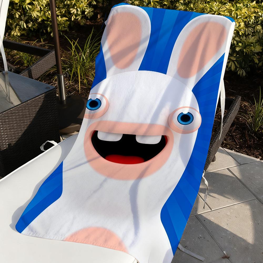R-Raving Rabbids Towel Quick Drying Beach Towels Are Suitable For Swimming Pools Camping Yoga And The Gym