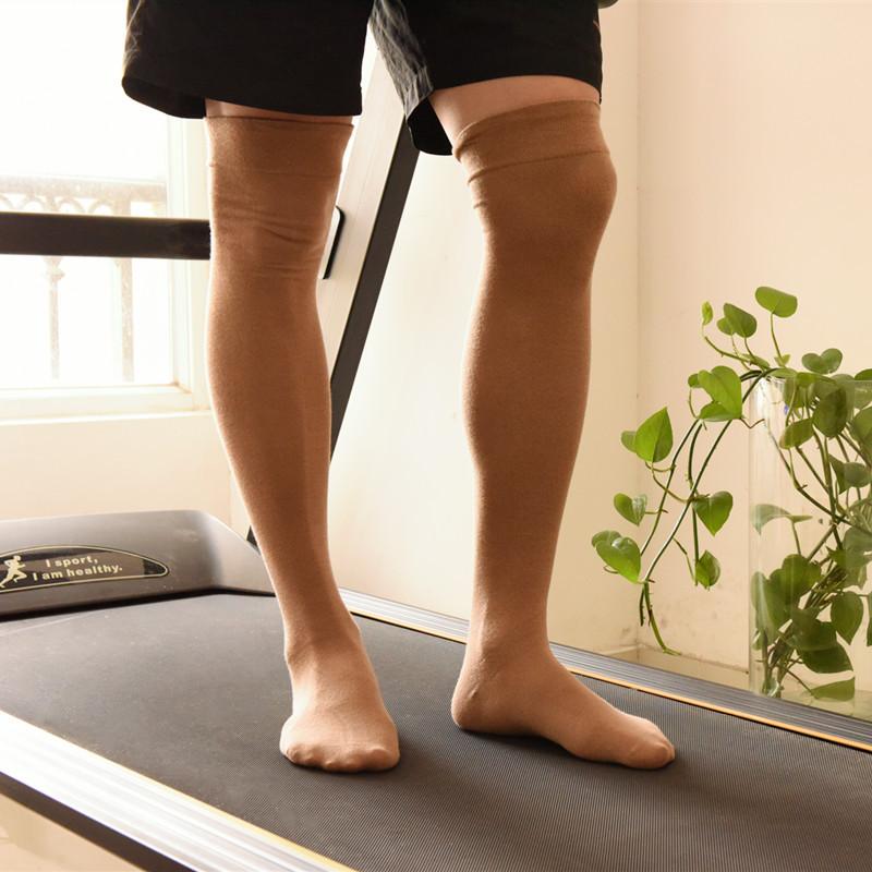 Thickened Warm Long Tube Socks for Men, Extra Over-the-Knee Thigh Socks, Winter Pure Cotton High Sports Loose Mouth Socks