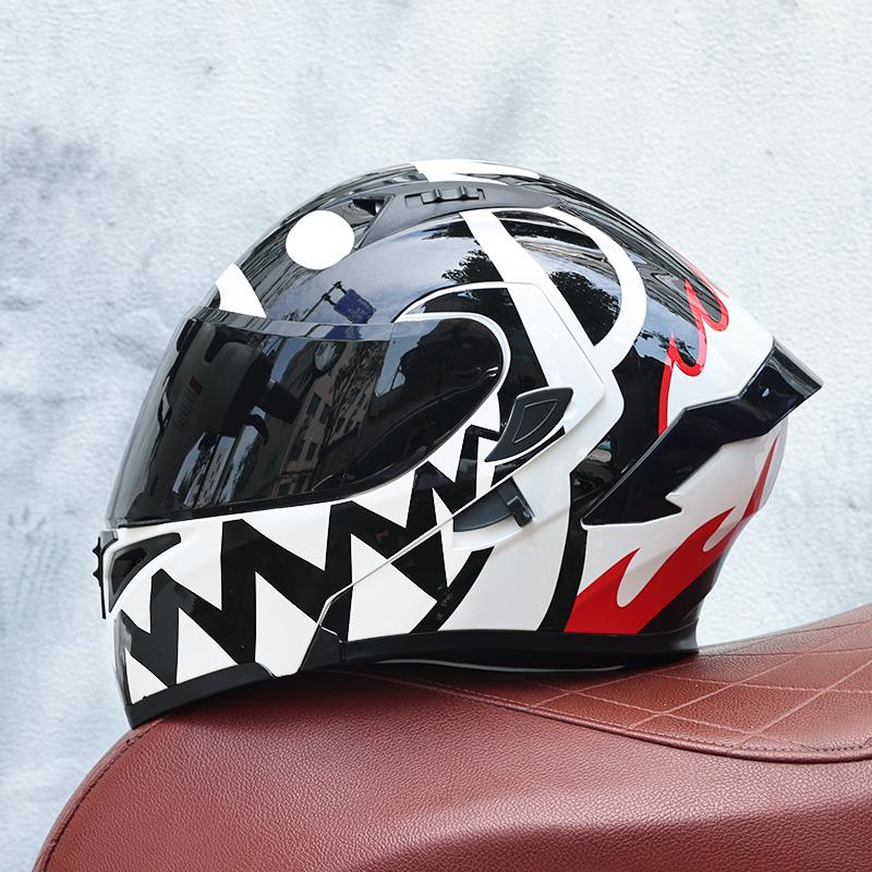 ORZ-Motorcycle Helmet, Men's and Women's Flip Face Helmet, Dual Mirror Motorcycle Helmet, Fully Covered All Season