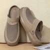 Fashion Street Style Breathable Mens Slippers Lightweight Male Slides Non-Slip Anti-collision Toe Shoes for Outdoor Beach Flats Sandals