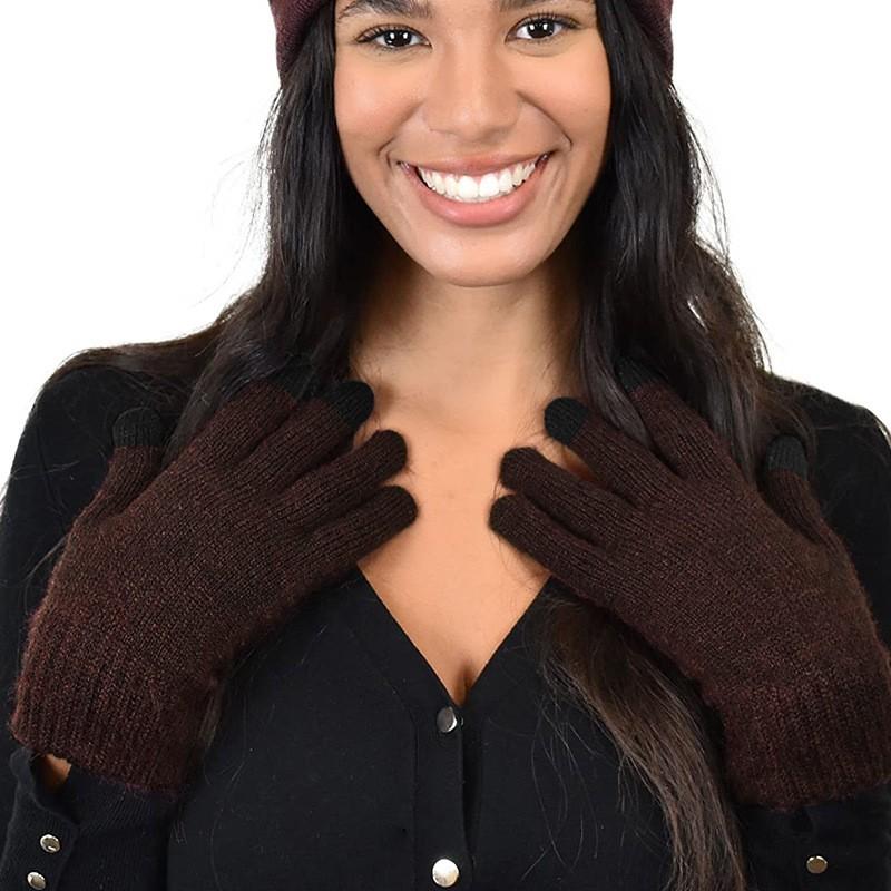 Winter Adult Warm Gloves For Women, Versatile And Warm, Knitted With Thick Fleece And Touchscreen Technology.