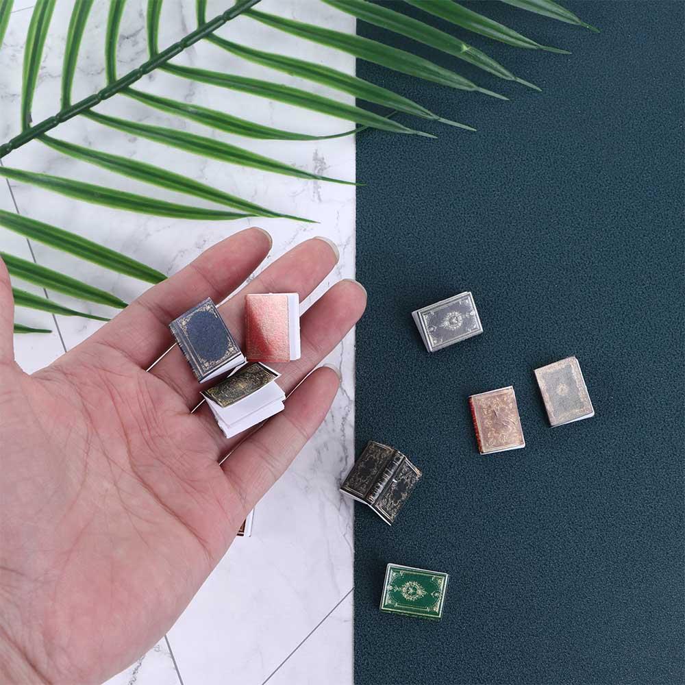 Doll Toy Supplies European Style Vintage Retro Miniature Notebook Mini Books Dollhouse Decoration