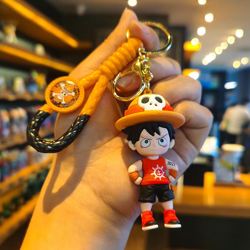 Cartoon Knit Luffy & Zoro Keychain Pendant
