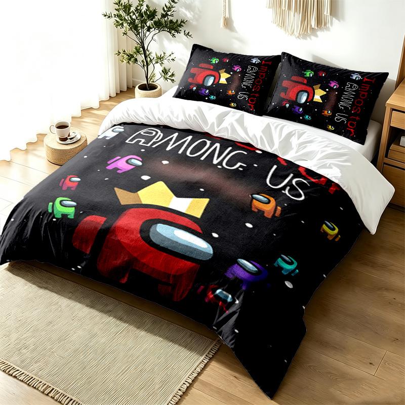 Imposter 3pc Duvet Cover Set Simple Modern Bedding Set Wrinkle Resistant Soft Fabric All Season Use a perfect gift