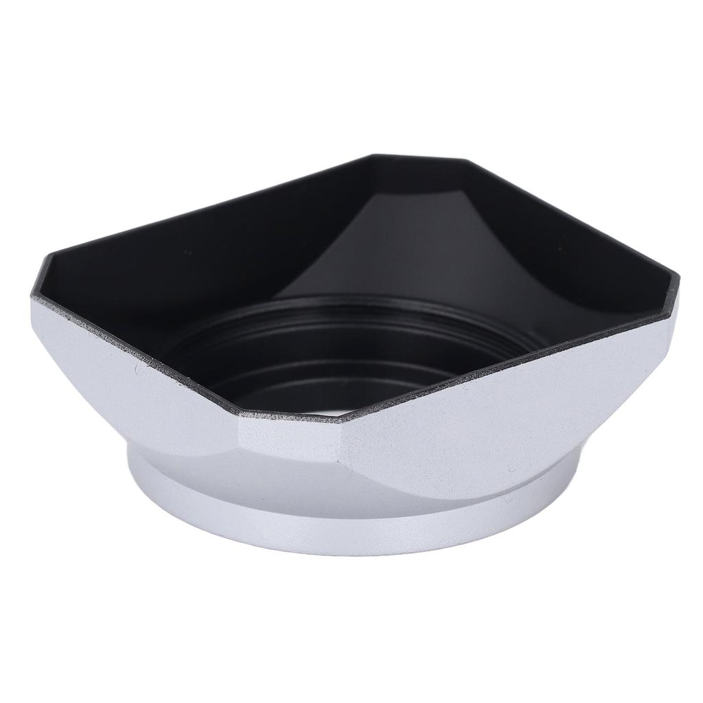 39mm Lens Hood Professional Vintage Style Metal Digital Camera Lens Hood for 39mm Camera Lens Silver