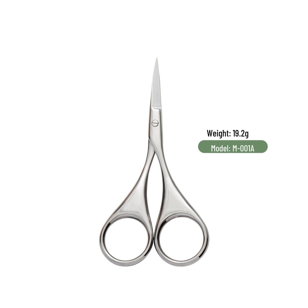 Stainless Steel Curved Nose Hair Scissors for Men & Women, also Perfect for Eyelash and Eyebrow Trimming.