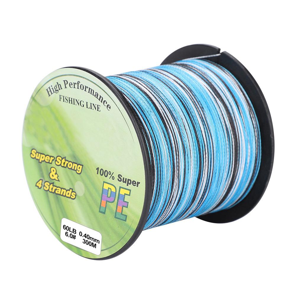 Fishing 4 Strands 300m PE Braided Saltwater Fishing Line Weave Kite Wire (6.0)
