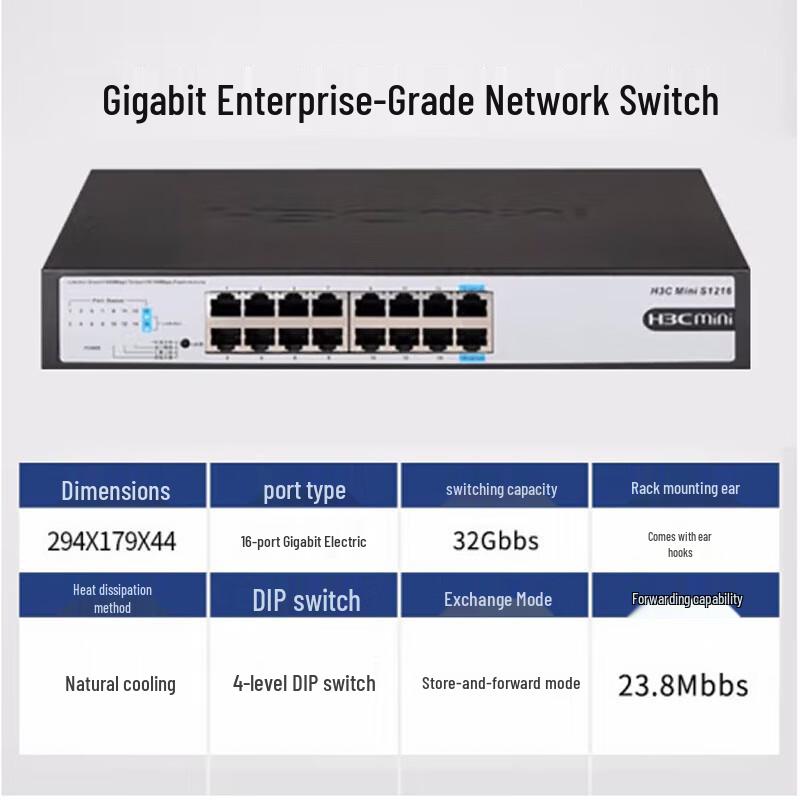 H3C 16-Port Gigabit Unmanaged Ethernet Switch