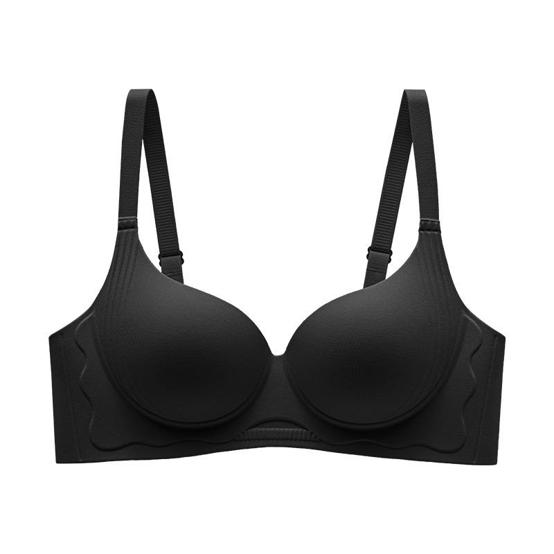 

Seamless Lingerie Women s Gathering Bra Top Support Anti-sagging Secondary Breast Bra Push Up Bra 32/70A чорний