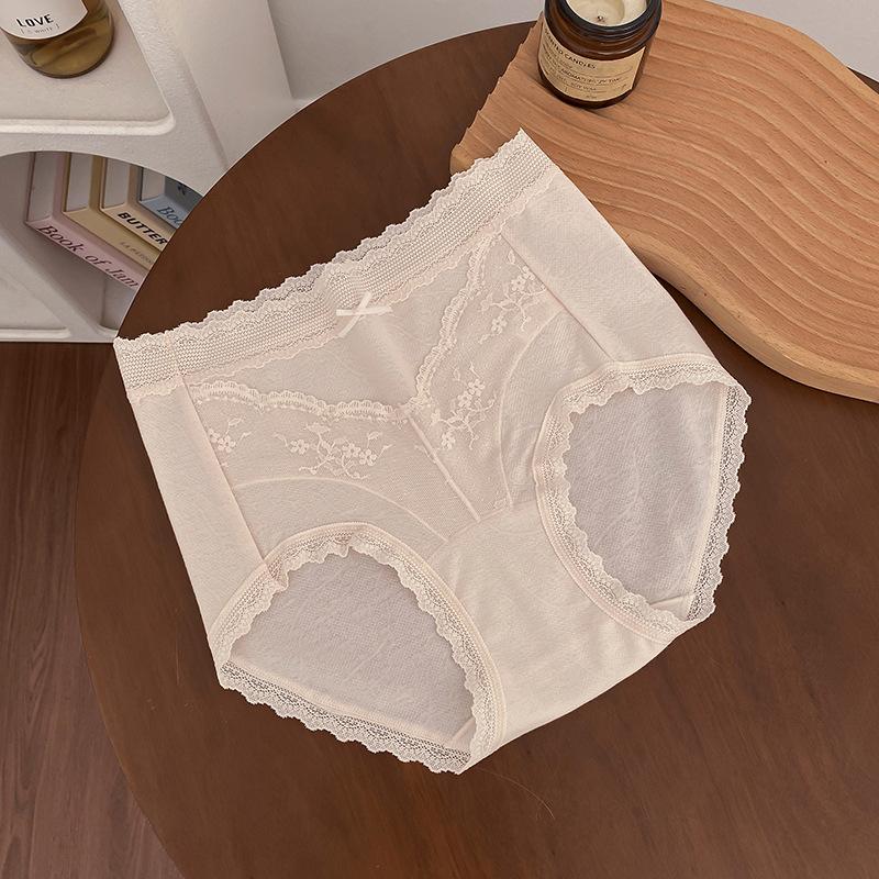 Ladies Summer Gentle Jacquard Lace Jacquard Stitching Breathable 10A Antibacterial Crotch Triangle Briefs